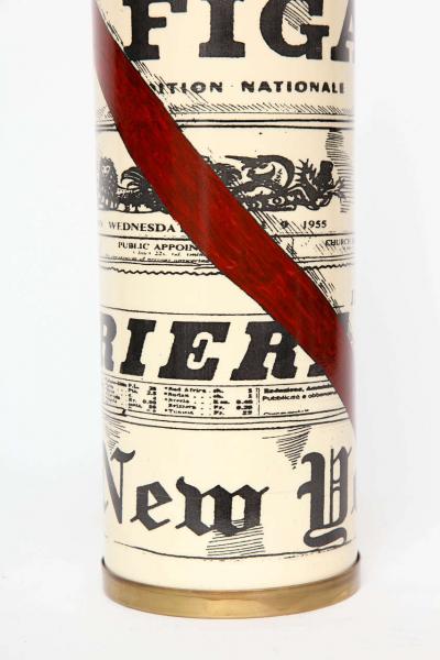 Piero Fornasetti Pair of News Paper lamps by Piero fornasetti