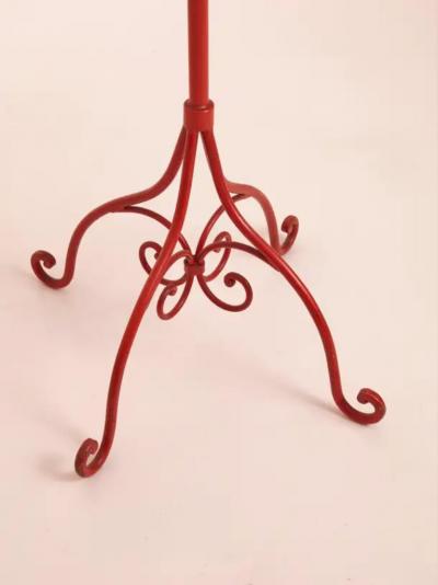 Piero Fornasetti Piero Fornasetti Coat Stand Made of Painted Wrought Iron Opaline Glass Brass