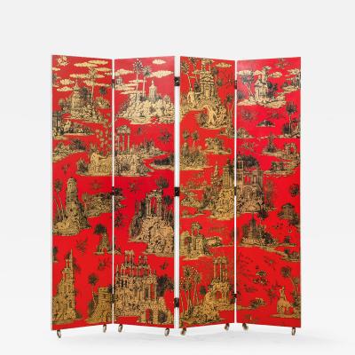 Piero Fornasetti Piero Fornasetti Decoratvie Wooden Screen Gran Coromandel