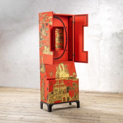 Piero Fornasetti Piero Fornasetti Rare Trumeau mod Gran Coromandel