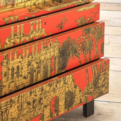 Piero Fornasetti Piero Fornasetti Rare Trumeau mod Gran Coromandel