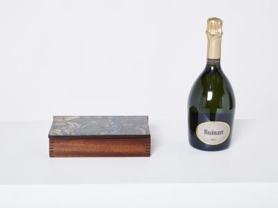 Piero Fornasetti Piero Fornasetti mahogany painted wood box 1950