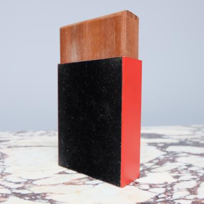 Piero Fornasetti Rare Fornasetti box printed metal and teak Italy