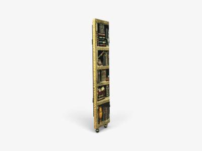 Piero Fornasetti Rare Trompe L Oeil Libri Folding Screen Italy 1999