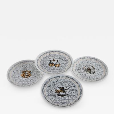Piero Fornasetti Sagittarius Libra and Gemini Zodiac Plates by Piero Fornasetti