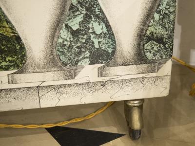 Piero Fornasetti Screen with two sides by Piero Fornasetti circa 1950