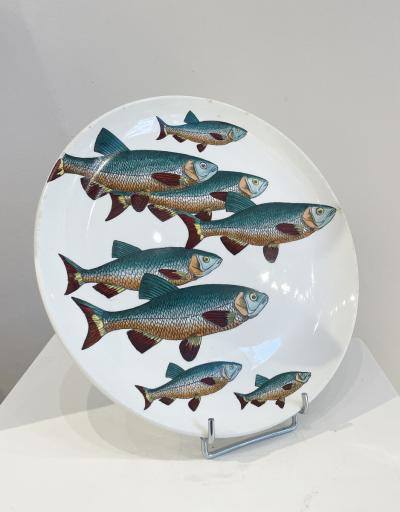 Piero Fornasetti Set of 6 Italian Decorative Fish Plates by Piero Fornasetti
