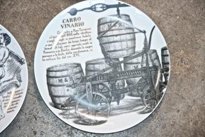 Piero Fornasetti Set of 6 Piero Fornasetti Plates