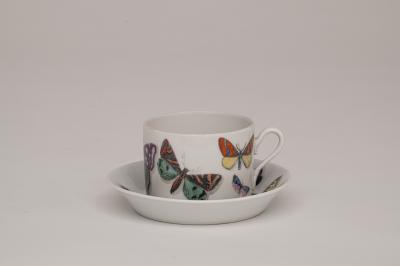 Piero Fornasetti Set of Farfalle Butterflies Cups and Saucers by Piero Fornasetti Italy 1955