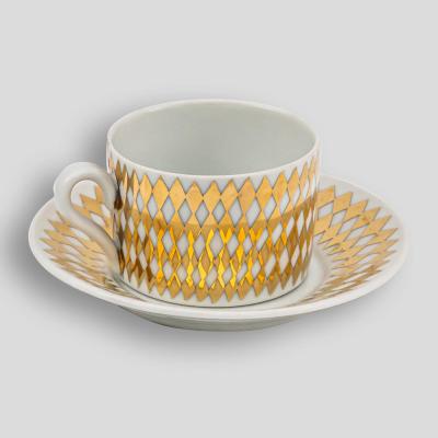 Piero Fornasetti Set of six Fornasetti tea cups and saucers