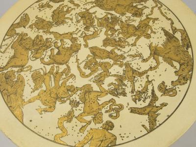 Piero Fornasetti Side table Zodiac by Piero Fornasetti circa 1950