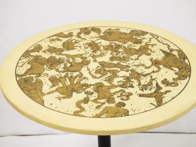 Piero Fornasetti Side table Zodiac by Piero Fornasetti circa 1950