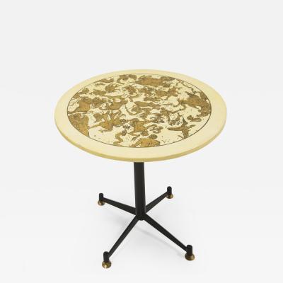 Piero Fornasetti Side table Zodiac by Piero Fornasetti circa 1950