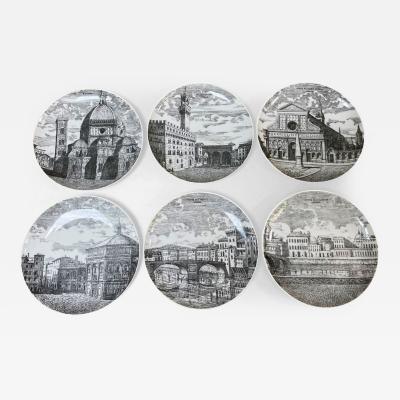 Piero Fornasetti The Serie Firenze Plates by Fornasetti