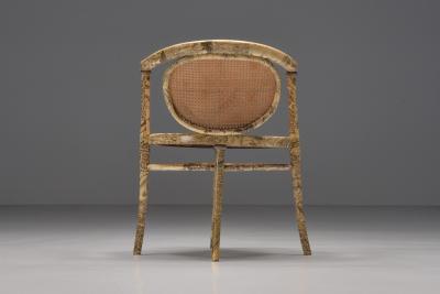Piero Fornasetti Thonet Chair with Fornasetti Style Print 1905