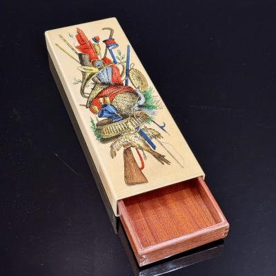 Piero Fornasetti Trofeo Selvaggina Enameled Box Italy 1950s