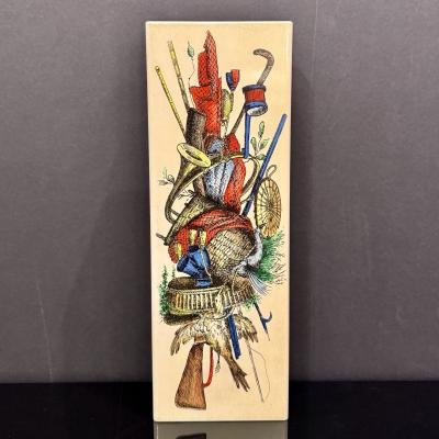 Piero Fornasetti Trofeo Selvaggina Enameled Box Italy 1950s