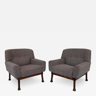 Piero Ranzani Pair of Piero Ranzani Rosewood Lounge Chairs