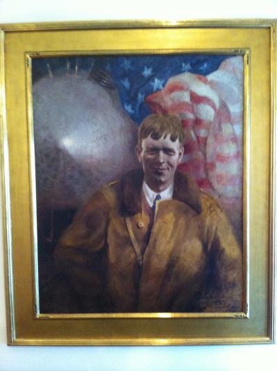 Piero Tolentini Charles Lindbergh Painting Spirit of St Louis 