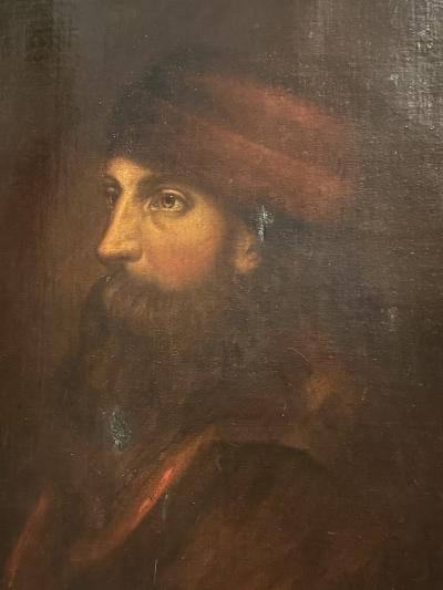 Pierre Auguste Renoir ANTIQUE PORTRAIT OF BEARDED MAN IN THE STYLE OF PIERRE AUGUSTE RENOIR