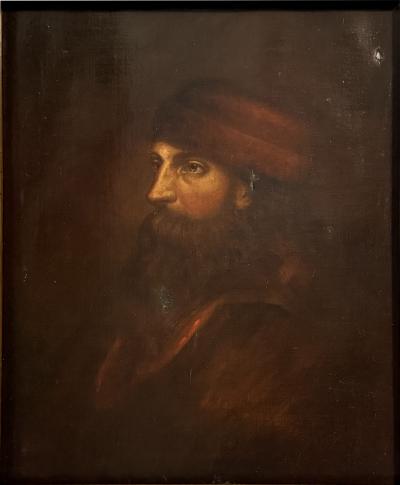 Pierre Auguste Renoir ANTIQUE PORTRAIT OF BEARDED MAN IN THE STYLE OF PIERRE AUGUSTE RENOIR
