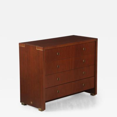 Pierre Balmain Pierre Balmain Walnut and Brass Commode Paris France circa 1980