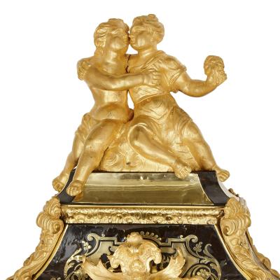 Pierre Brezagez Antique 18th Century Boulle Bracket Clock by Brezagez and Marchand
