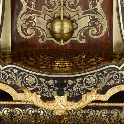 Pierre Brezagez Antique 18th Century Boulle Bracket Clock by Brezagez and Marchand