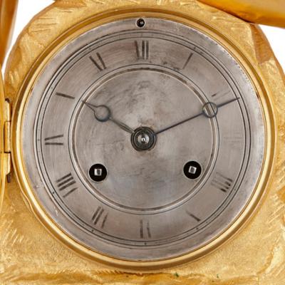 Pierre C sar Honor Pons 19th Century malachite and gilt bronze mantel clock by Honor Pons