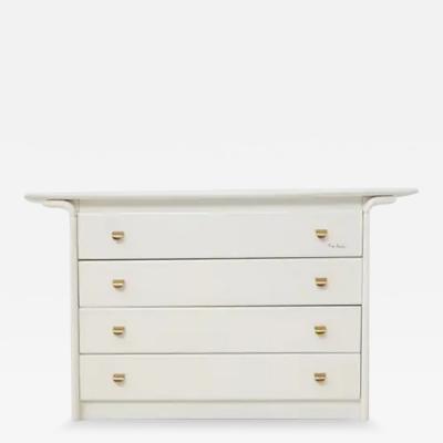 Pierre Cardin Dresser in White Lacquered Wood by Pierre Cardin Original Signature