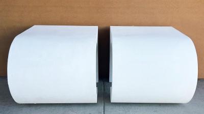 Pierre Cardin Mid Century Modern Pierre Cardin Inspired Side Tables Lacquered Fiber Cloth