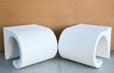 Pierre Cardin Mid Century Modern Pierre Cardin Inspired Side Tables Lacquered Fiber Cloth