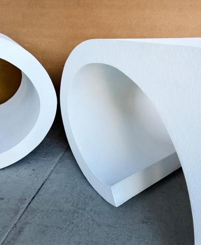 Pierre Cardin Mid Century Modern Pierre Cardin Inspired Side Tables Lacquered Fiber Cloth