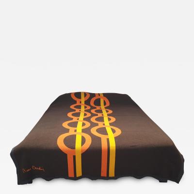 Pierre Cardin Mid Century reversible wool blanket by Pierre Cardin