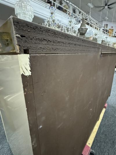 Pierre Cardin PIERRE CARDIN WHITE LAMINATE AND BRASS BAR BY PIERRE CARDIN