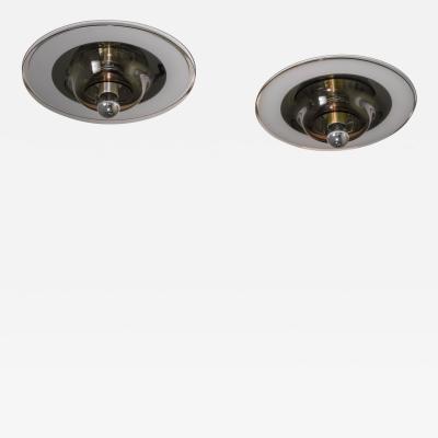 Pierre Cardin Pair of ceiling lamps by Pierre Cardin for Venini