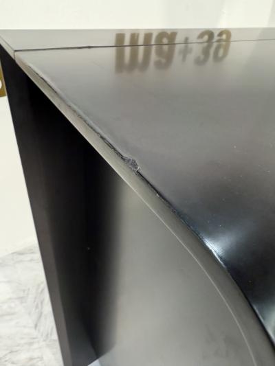 Pierre Cardin Pierre Cardin Black Lacquered Commode with Brass Details