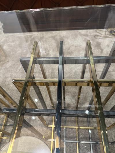 Pierre Cardin Pierre Cardin Cage Style Base Dining Table in Mixed Metals