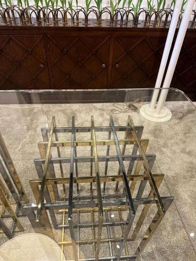 Pierre Cardin Pierre Cardin Cage Style Base Dining Table in Mixed Metals