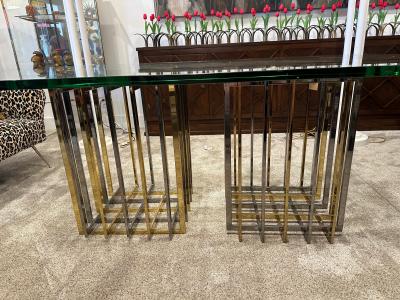 Pierre Cardin Pierre Cardin Cage Style Base Dining Table in Mixed Metals