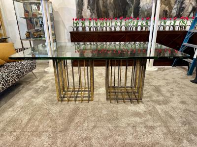 Pierre Cardin Pierre Cardin Cage Style Base Dining Table in Mixed Metals