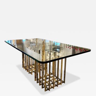 Pierre Cardin Pierre Cardin Cage Style Base Dining Table in Mixed Metals