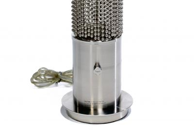 Pierre Cardin Pierre Cardin Cylindrical Stainless Steel Beaded Table Lamp c 1970s