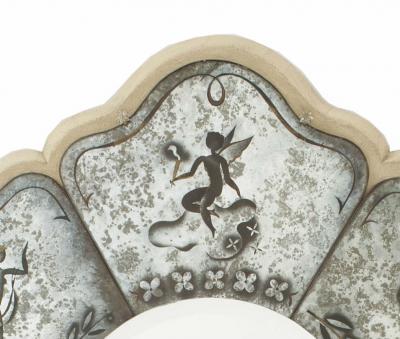 Pierre Cardin Pierre Cardin French Mid Century Verre glomis Mirror