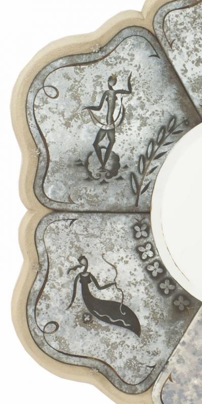 Pierre Cardin Pierre Cardin French Mid Century Verre glomis Mirror