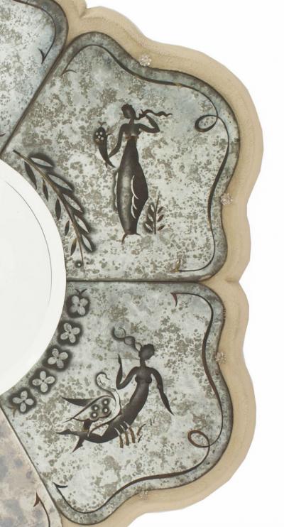 Pierre Cardin Pierre Cardin French Mid Century Verre glomis Mirror