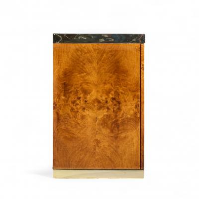 Pierre Cardin Pierre Cardin Mid Century Burlwood and Brass Credenza