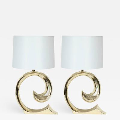 Pierre Cardin Pierre Cardin Style Brass Lamps
