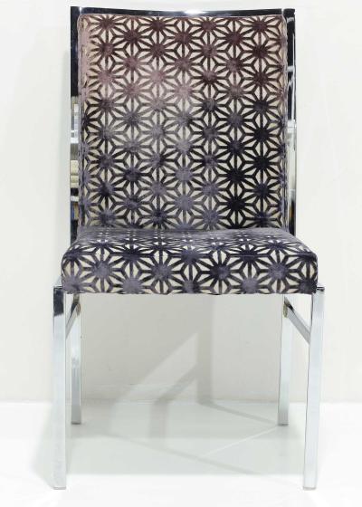 Pierre Cardin Pierre Cardin for Dillingham Set of Six Dining Chairs in Cut Velvet