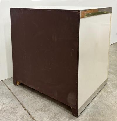 Pierre Cardin Vintage Pierre Cardin Signed Chrome Laminate Nightstands Pair